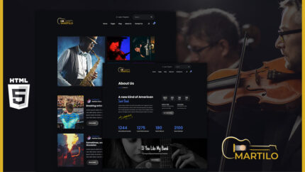 Template HTML5 Situs Web Band Musik Martilo Audio - Fitur Gambar 1