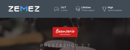 Beanserio - Toko Mesin Kopi Profesional Tema PrestaShop E-dagang Bootstrap Bersih - Fitur Gambar 1