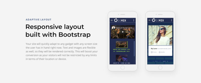 JD Mix - Template Halaman Arahan HTML Bootstrap Kreatif Festival Musik - Fitur Gambar 6