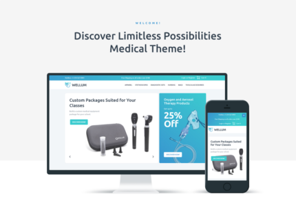 Wellum - Tema Klasik E-Commerce Medis Elementor WooCommerce - Fitur Gambar 1