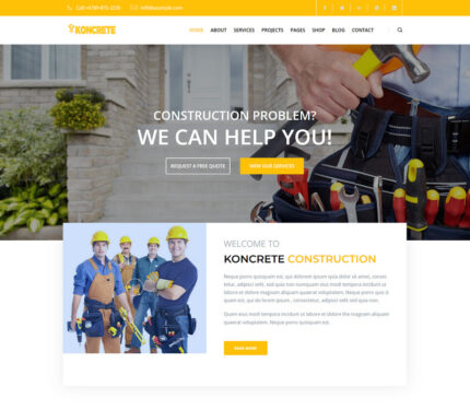 Koncrete - Template HTML5 Konstruksi & Bangunan - Fitur Gambar 1