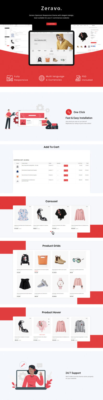 Zeravo - Template OpenCart Responsif Fashion - Fitur Gambar 1