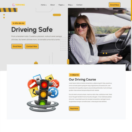 Tdriving - Template HTML Sekolah Mengemudi & Bahasa - Fitur Gambar 1