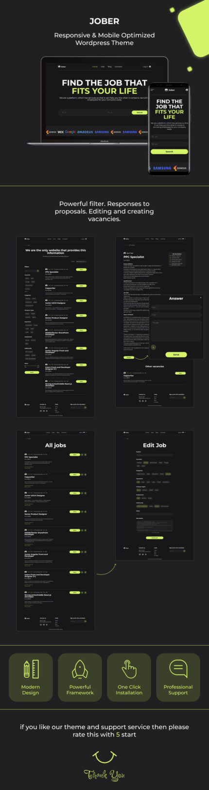 Jober - Tema WordPress Papan Pekerjaan - Fitur Gambar 1