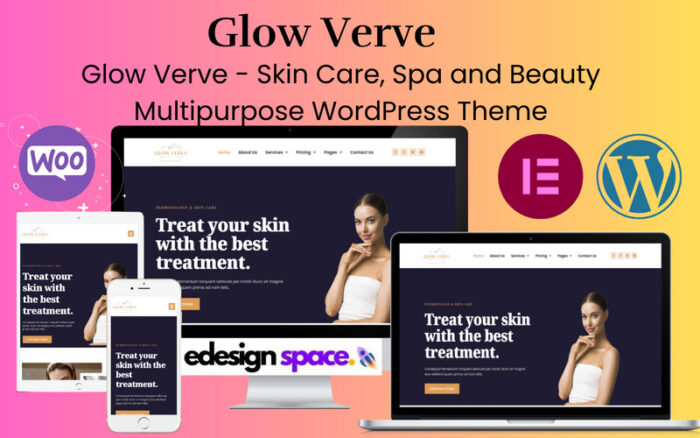 Glow Verve - Tema WordPress Serbaguna Perawatan Kulit, Spa dan Kecantikan - Fitur Gambar 1