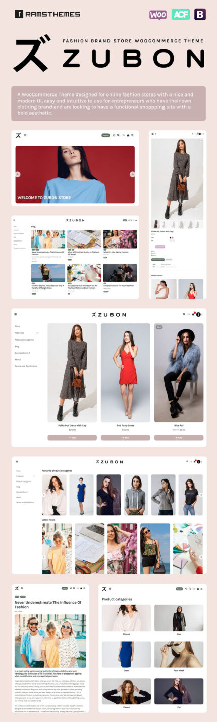 ZUBON - Tema WooCommerce Toko Merek Fashion - Fitur Gambar 1