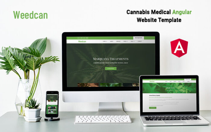 Weedcan - Template Situs Web Angular Medis Ganja - Fitur Gambar 1