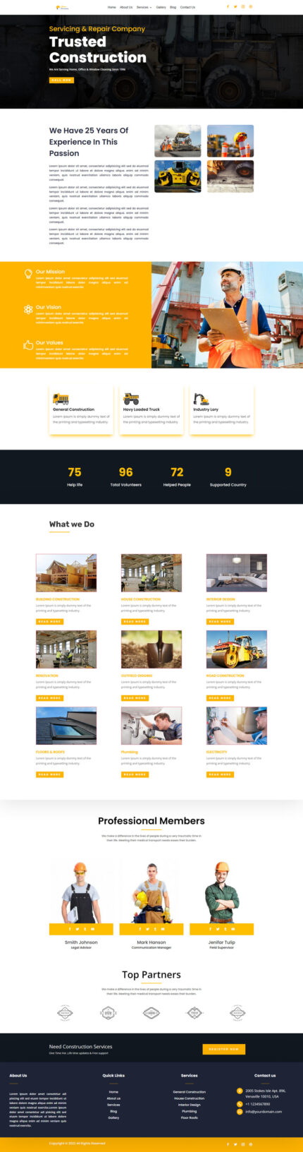 Tema Wordpress Taran Constrution Divi - Fitur Gambar 1