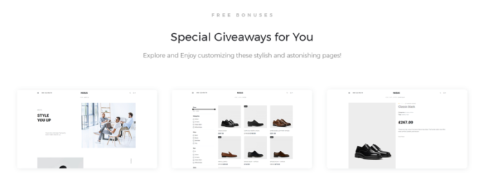 Nosus - Sepatu ECommerce Minimal Elementor WooCommerce Tema - Fitur Gambar 2