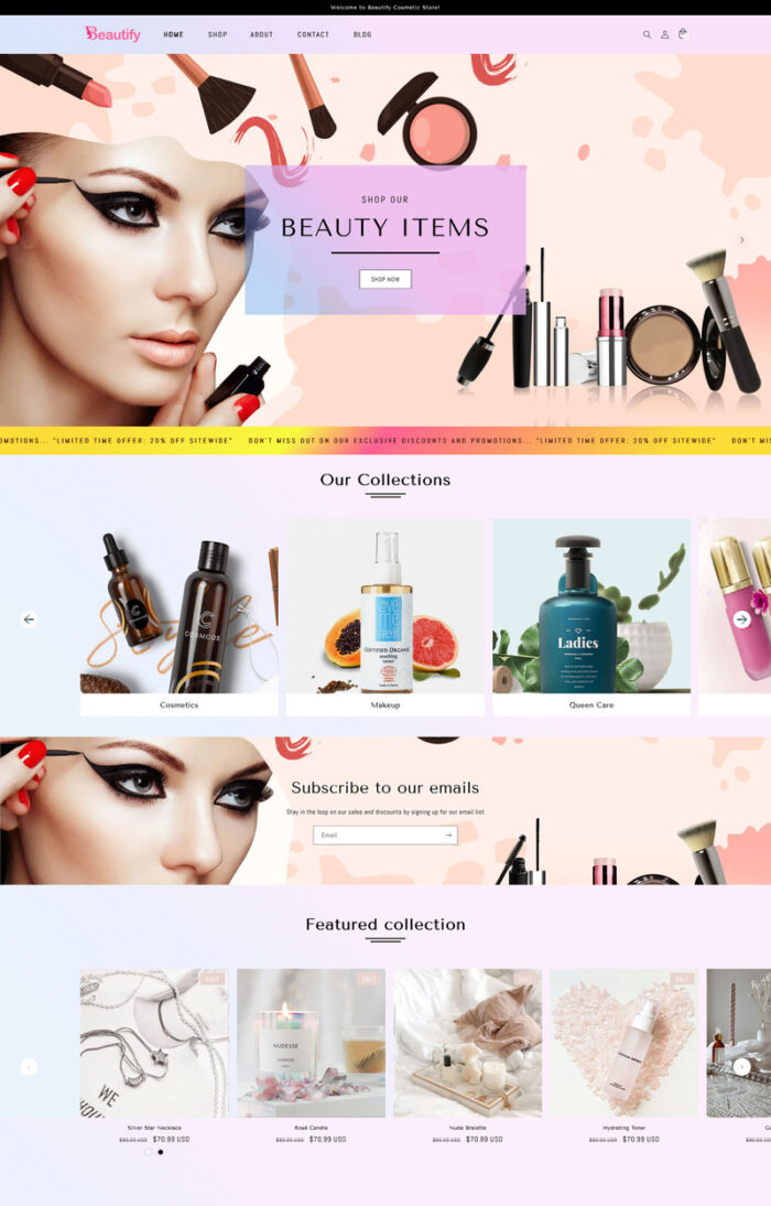 Beautify - Tema Toko Kosmetik Kecantikan Perawatan Kulit Shopify 2.0, Template Situs Web Shopify - Fitur Gambar 1