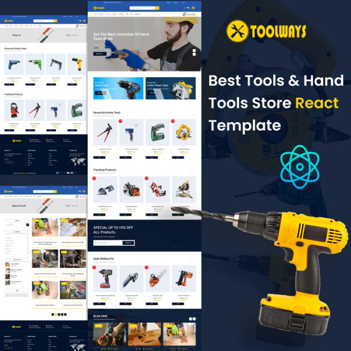 Toolways - Toko Alat & Perkakas Tangan Terbaik Template React - Fitur Gambar 1