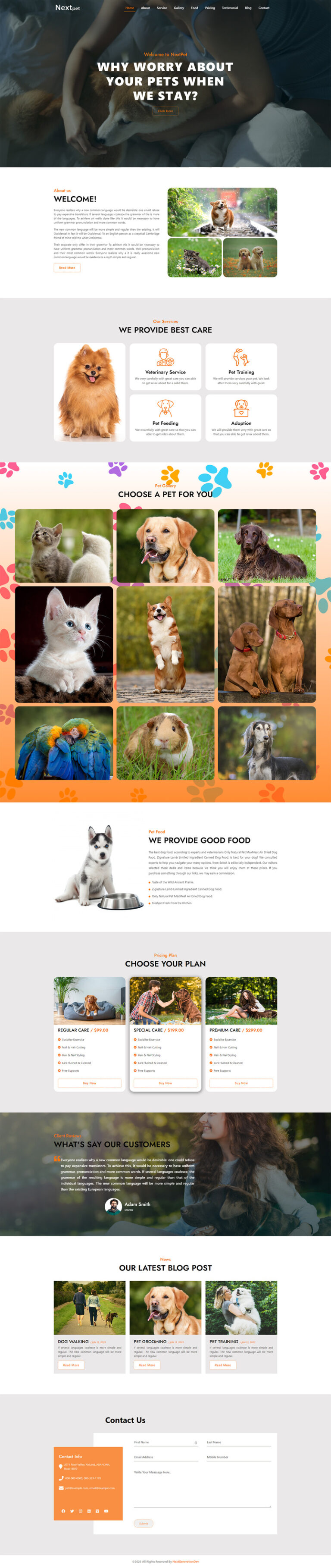 NextPet - Template HTML Hewan Peliharaan - Fitur Gambar 1