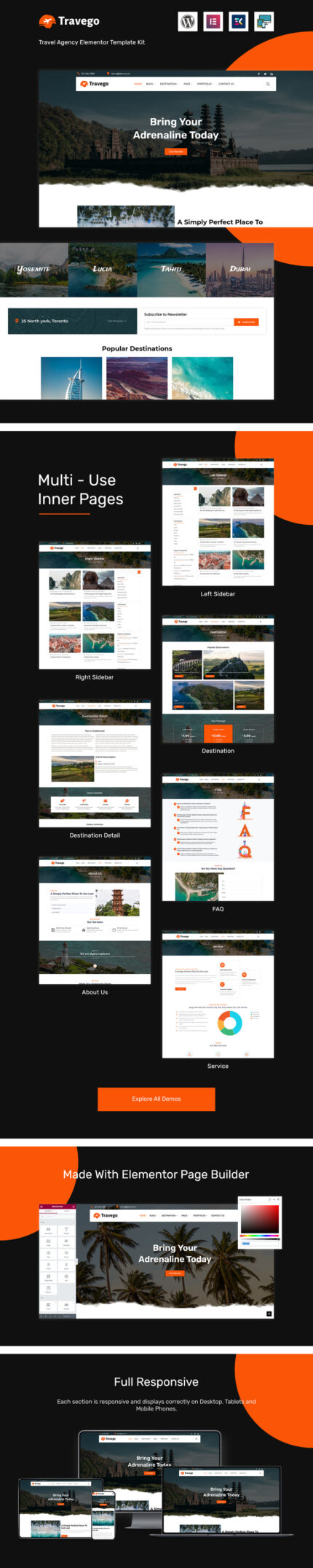 Travego - Template Tema WordPress Agen Perjalanan & Tur - Fitur Gambar 1