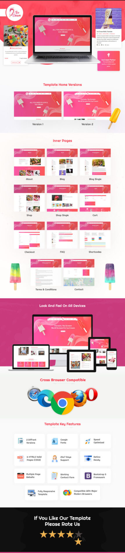 Template HTML5 Situs Web Toko Es Krim Creamy - Fitur Gambar 1