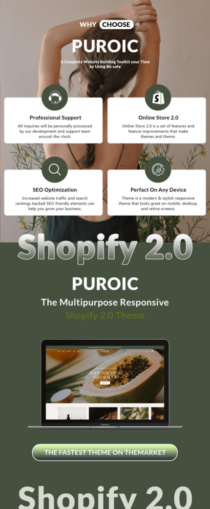 Puroic - Tema Shopify Toko Kosmetik & Perawatan Kulit Organik - Fitur Gambar 1