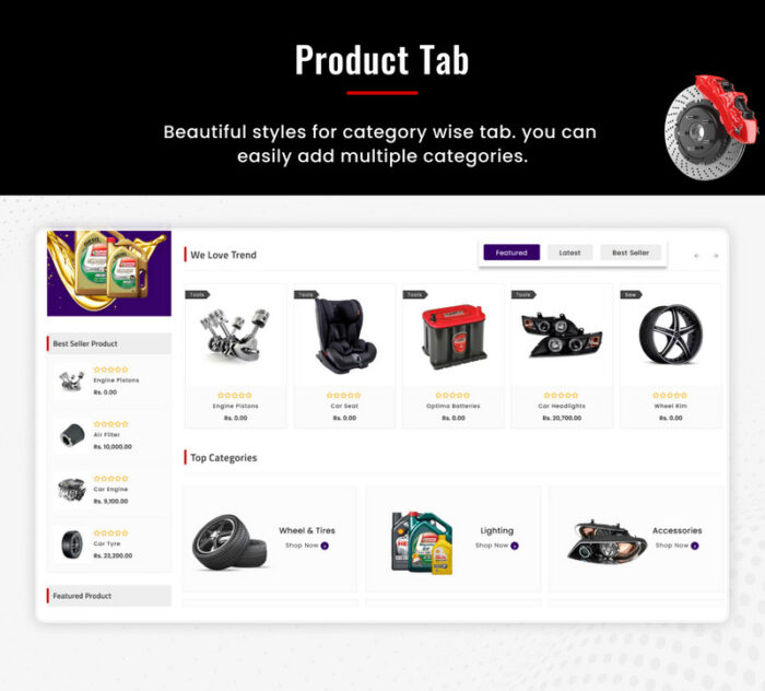 Shoppica Mega Spare–Parts Cars Shopify 2.0 Tema Responsif Premium - Fitur Gambar 8