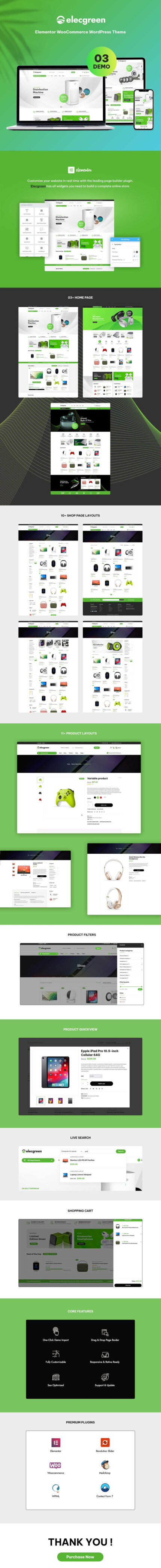 Elecgreen - Tema WooCommerce Serbaguna Elektronik - Fitur Gambar 1