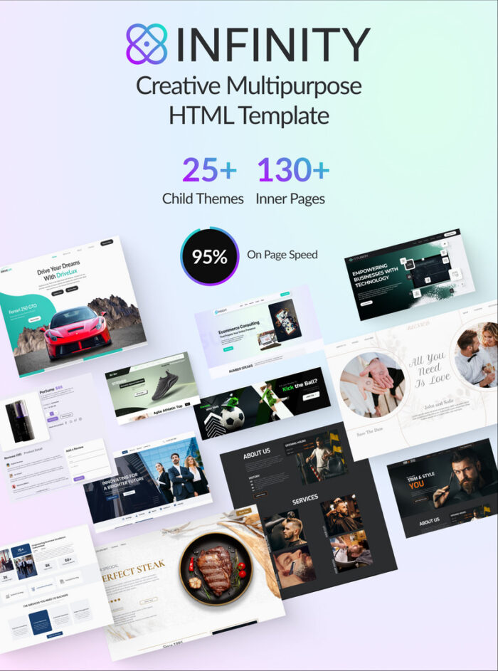 Multipurpose Infinity - Template Situs Web HTML Bootstrap yang Trendi - Fitur Gambar 1