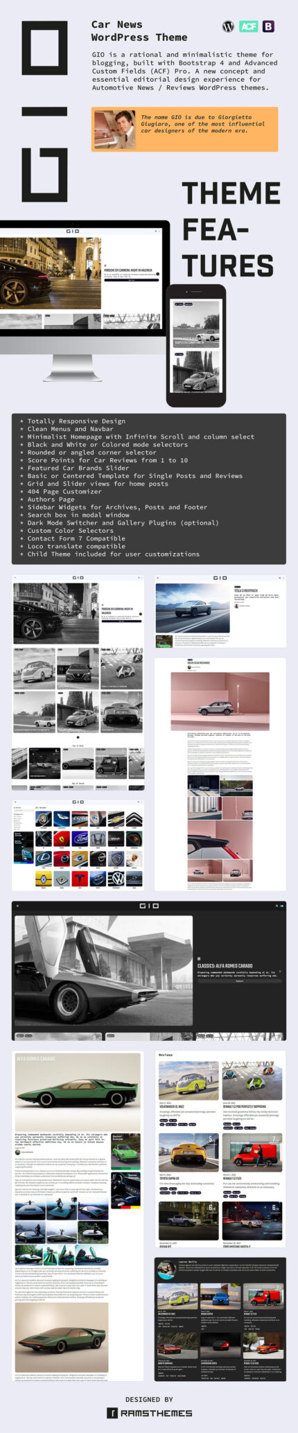 Tema WordPress GIO - Berita Mobil - Fitur Gambar 1