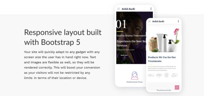 Relish Ruelle - Template Situs Web Responsif Salon Kecantikan - Fitur Gambar 5