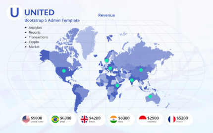 United - Template Dashboard Admin Bootstrap - Fitur Gambar 1