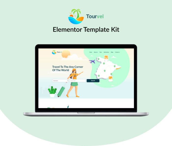 Tourvel - Travel & Tour Clean Elegant Elementor Kit Templates - Fitur Gambar 1