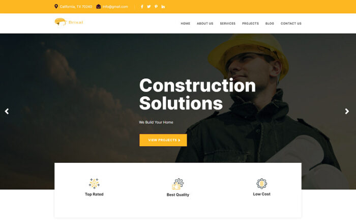 Template HTML Brixal Construction Landing - Fitur Gambar 1