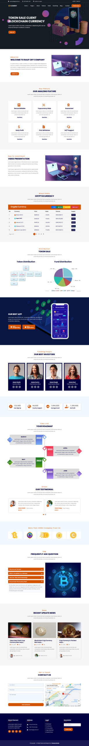 Clement - Template Situs Web ICO Bitcoin & Cryptocurrency - Fitur Gambar 1