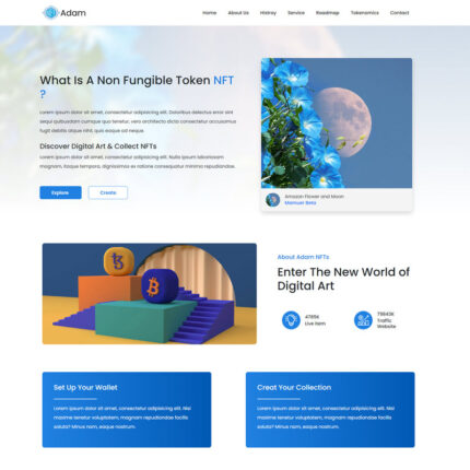 Adam - Template Halaman Arahan Bootstrap NFT - Fitur Gambar 1