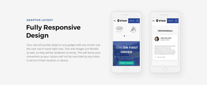 Etaxi - Template Situs Web Responsif Perusahaan Taksi - Fitur Gambar 5