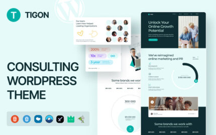 Tema WordPress Tigon Consulting - Fitur Gambar 1