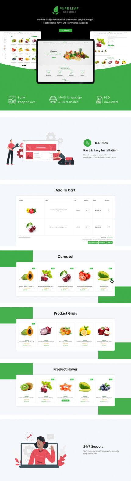 Pureleaf - Tema Shopify Organik - Fitur Gambar 1