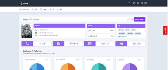 Gloos - Template Admin Angular 12+ - Fitur Gambar 8