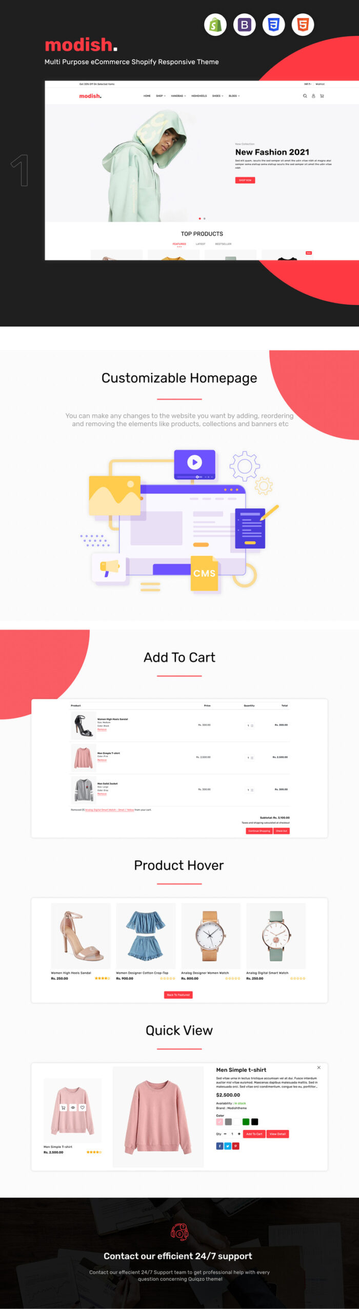 Modish - Template Shopify Sepatu Fashion Serbaguna - Fitur Gambar 1