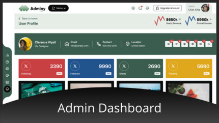 Panel Admin Bootstrap Adminy - Fitur Gambar 1