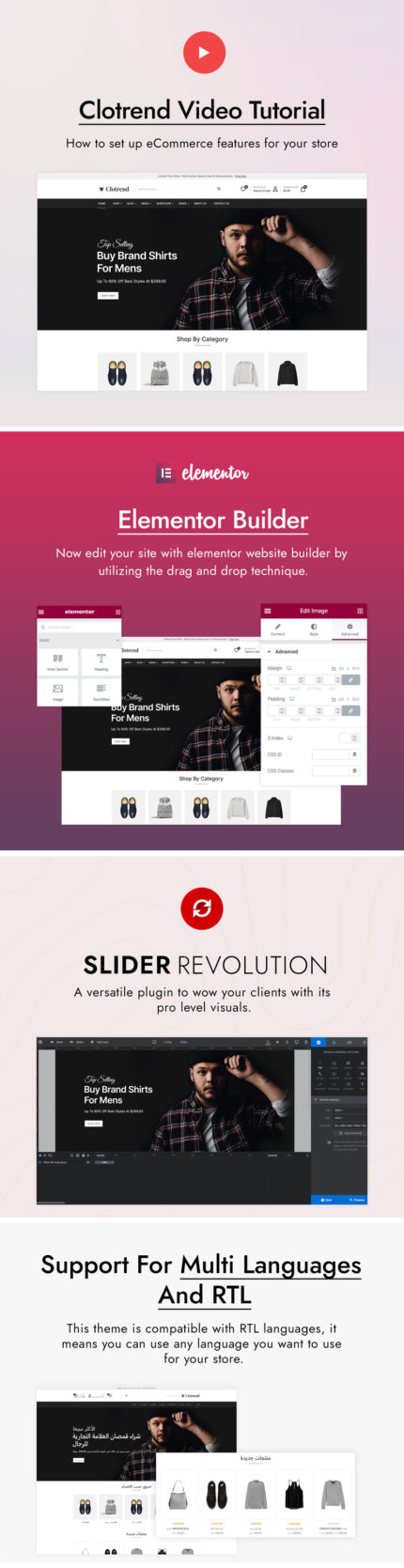 Clotrend - Tema WooCommerce Fashion dan Aksesoris - Fitur Gambar 1