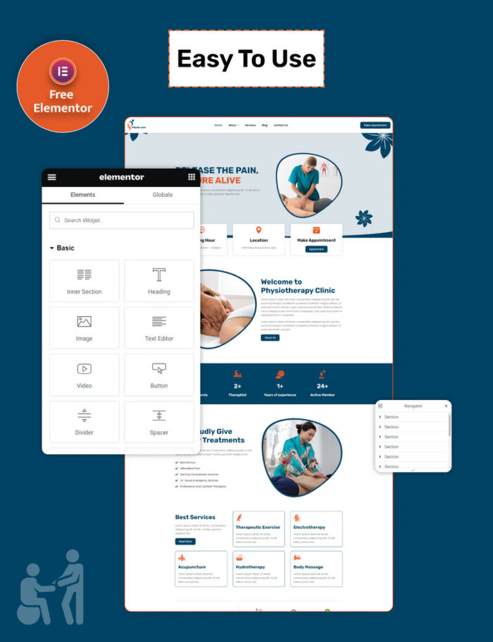 Kit Template WordPress Elementor Rumah Sakit Terapi Fisio - Perawatan Fisik - Fitur Gambar 3