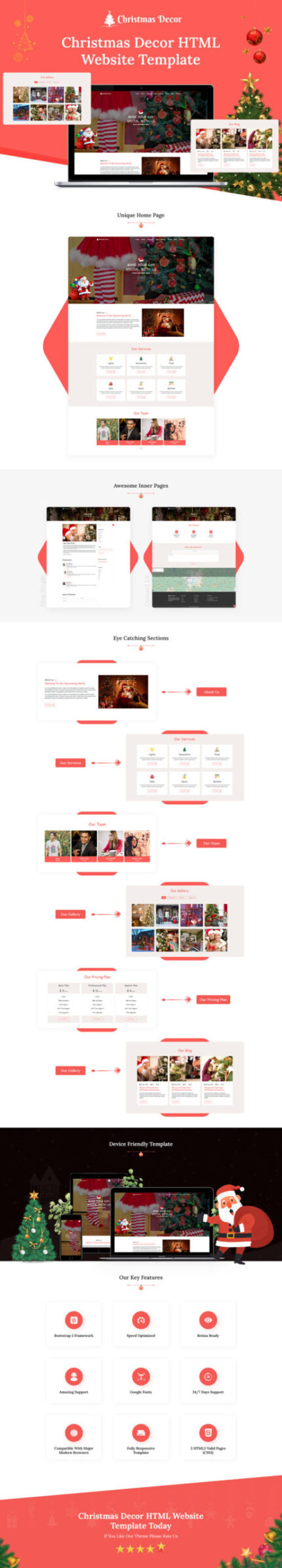 Template Situs Web HTML Dekorasi Natal - Fitur Gambar 1