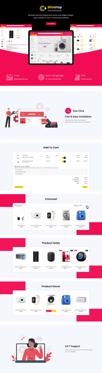 Biteshop - Template OpenCart Toko Elektronik - Fitur Gambar 1