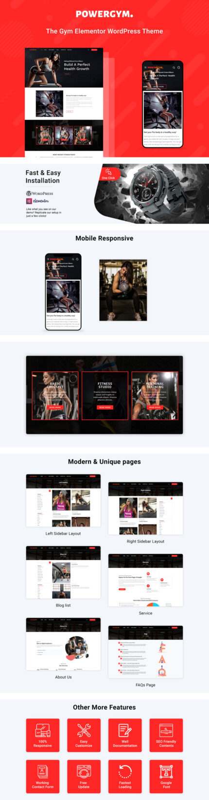 PowerGym - Tema WordPress Kebugaran & Binaraga Serbaguna - Fitur Gambar 1