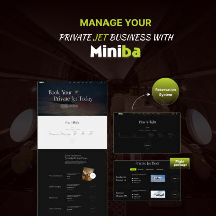 Miniba - Tema WordPress Penerbangan & Sewa Jet Pribadi - Fitur Gambar 1