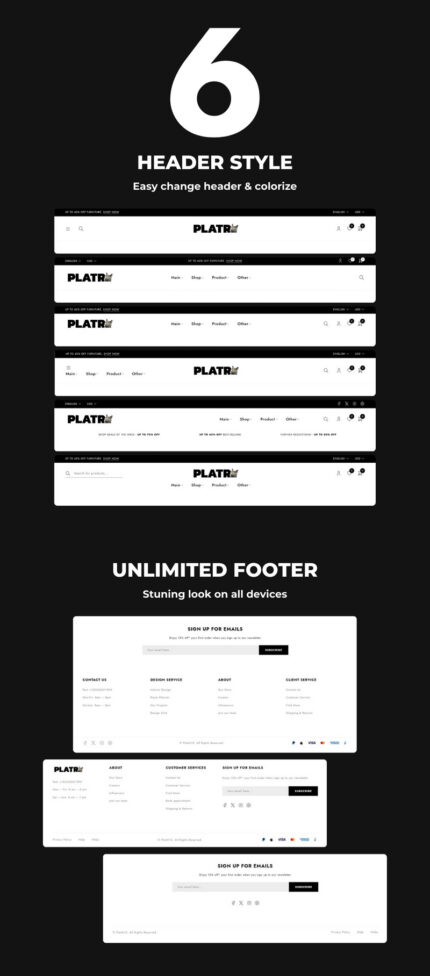 Platrxyz Pro - Tema WooCommerce Minimal - Fitur Gambar 1