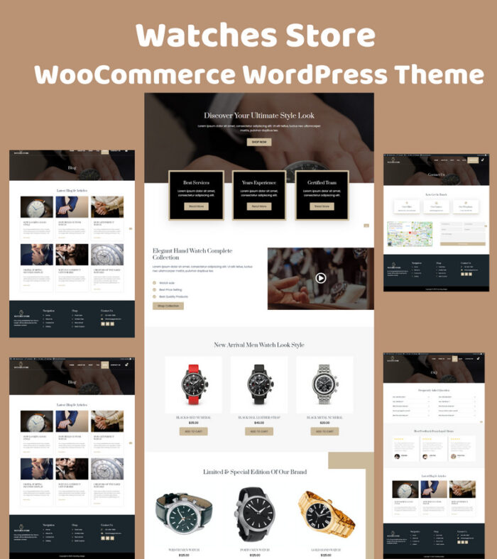 Tema WordPress Elementor WooCommerce Toko Jam Tangan - Fitur Gambar 1