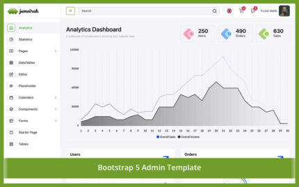 Jumeirah - Template Dashboard Admin Bootstrap 5 - Fitur Gambar 1