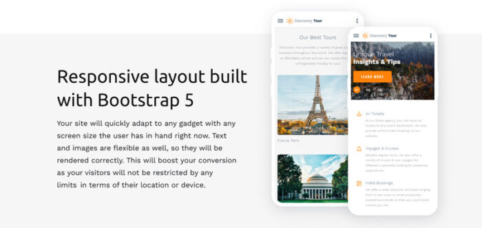 Discovery Tour - Template Situs Web HTML5 Agen Perjalanan - Fitur Gambar 5