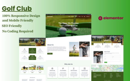 Tema WordPress Klub Golf Dinamis yang Dibuat dengan Fleksibilitas Pembuat Halaman Elementor