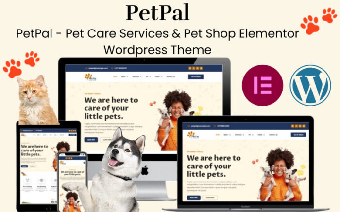 PetPal - Tema WordPress Layanan Perawatan Hewan Peliharaan & Toko Hewan Peliharaan Elementor - Fitur Gambar 1