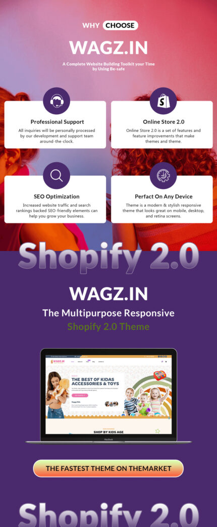 Wagz.io - Tema Shopify Toko Mainan & Pakaian Anak-anak - Fitur Gambar 1