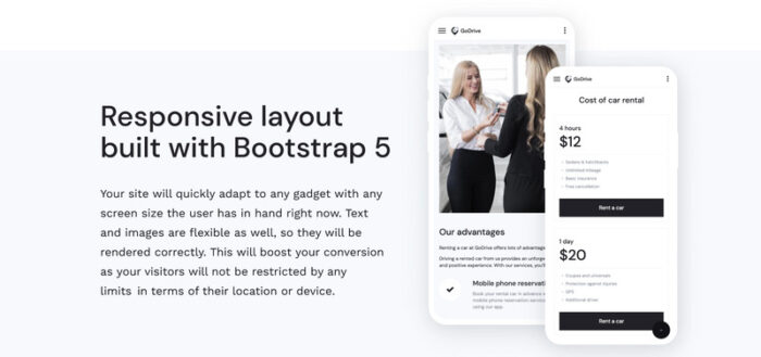 GoDrive - Template Situs Web Bootstrap 5 Penyewaan Mobil - Fitur Gambar 5