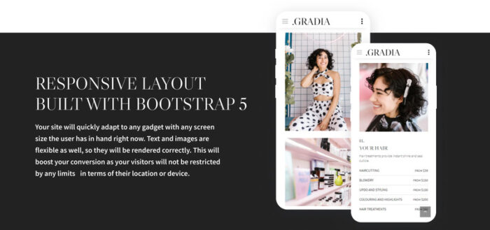 Gradia - Template Situs Web HTML5 Salon Kecantikan - Fitur Gambar 7